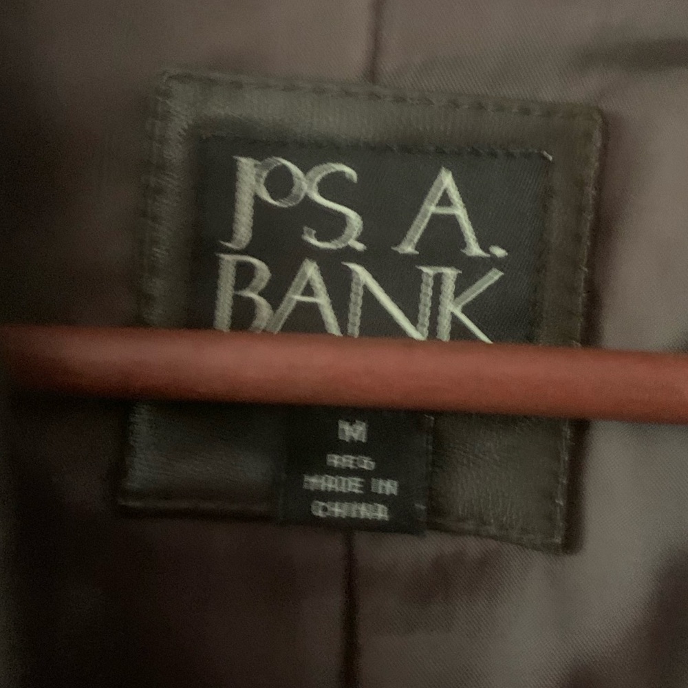 Jos A.Bank Brown Lambskin Leather Blazer - Picture 4 of 10